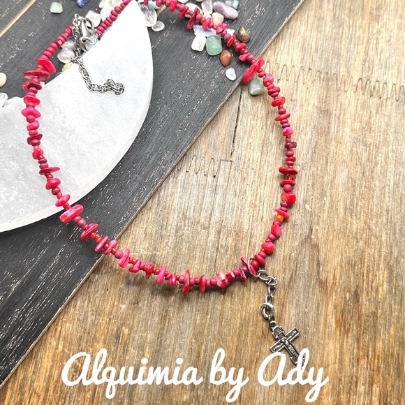 Alquimia by Ady Red Beaded Necklace - Picture 2 of 8